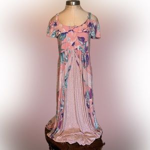 Soma Pink and Blue Maxi Dress
